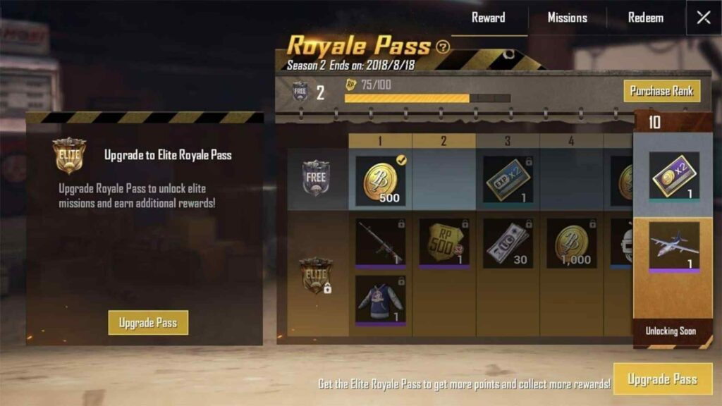 Progress Through the Free Royale Pass Track 