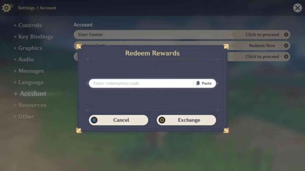 How to Redeem Codes in Genshin Impact