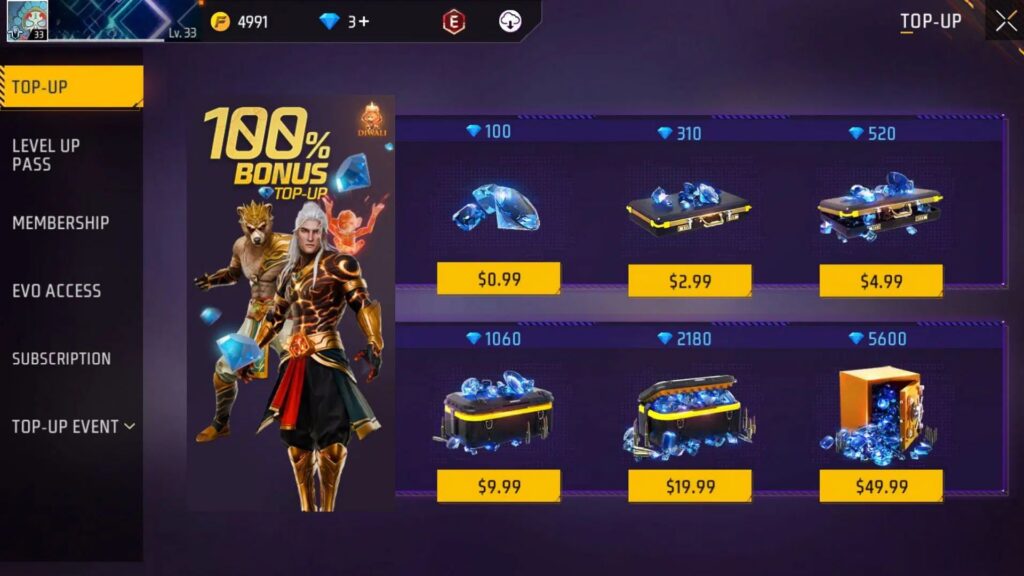 Garena Official Top Up Center