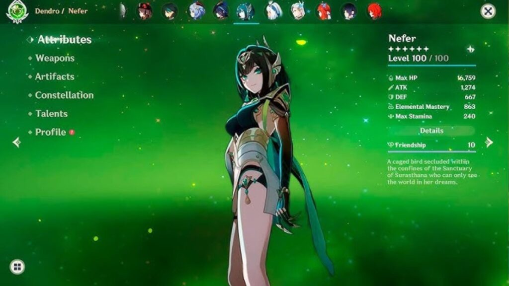 Genshin Impact Nefer’s Kit