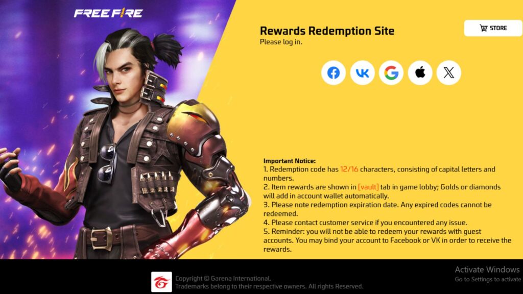 How to Redeem Codes in Free Fire