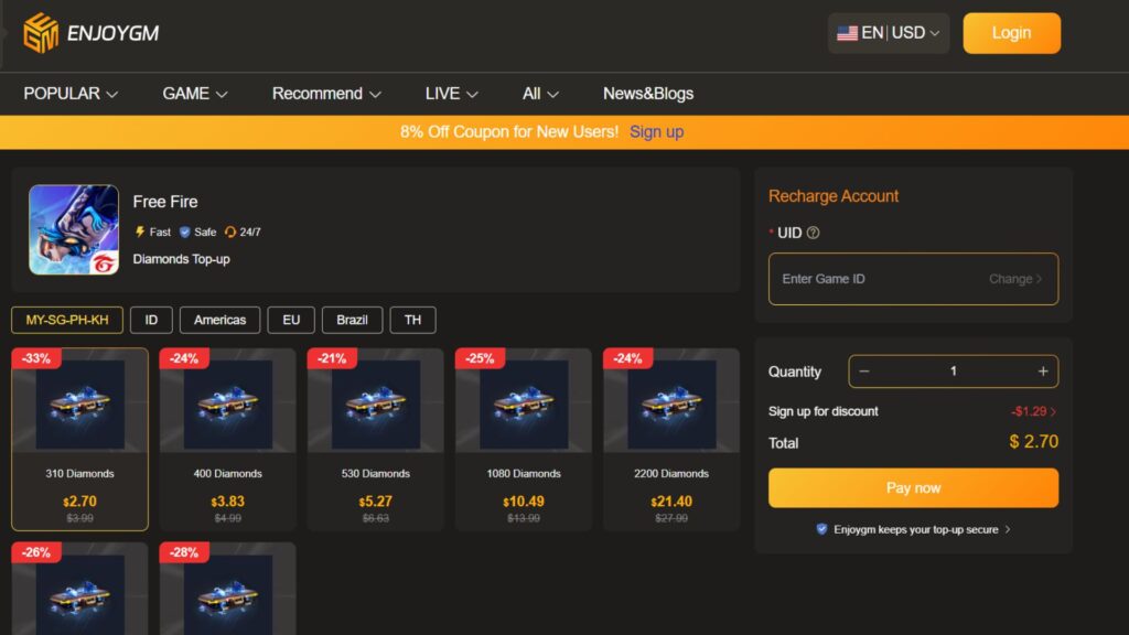 Free Fire Top-Ups