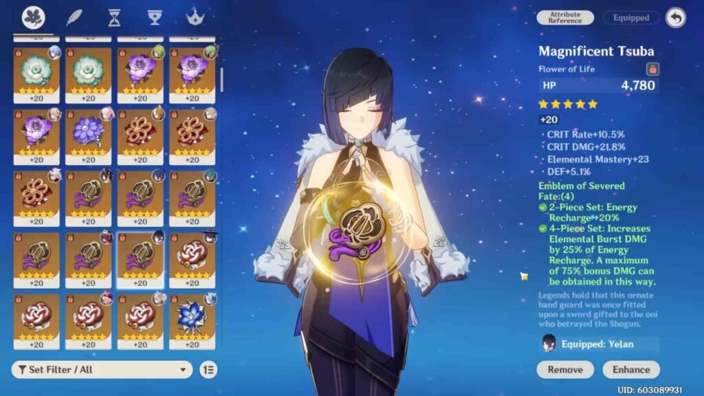 Best Artifacts and Stats