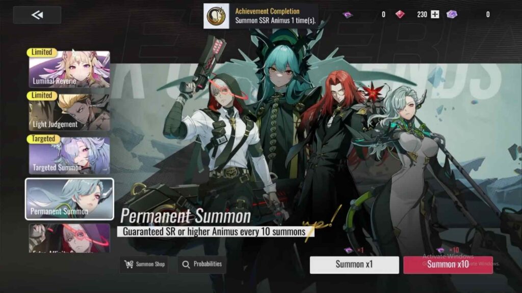 Etheria Restart Summon Guide