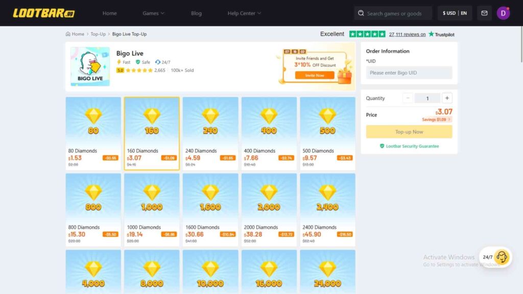 More Trusted Sites for Cheap Bigo Diamond Recharges