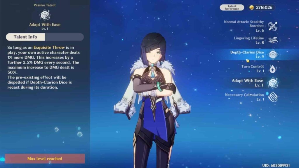 Passive Talents Yelan