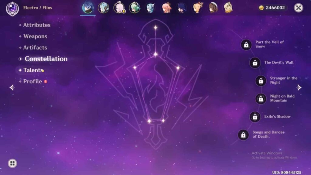 Flins' Constellations