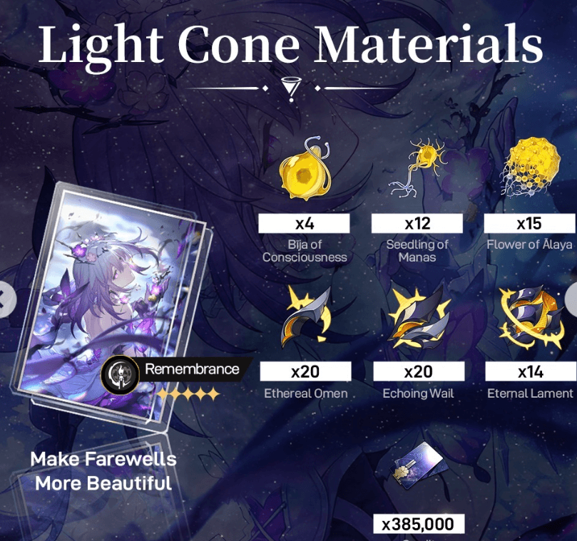 Light cone Materials