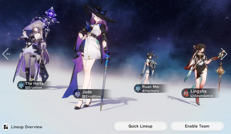 Jade + Herta + Robin + Aventurine