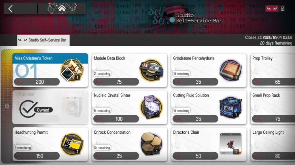 Arknights Act Or Die Shop