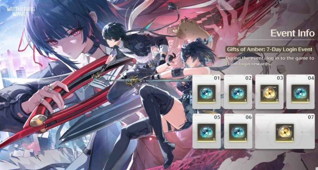 Wuthering waves 2.8 Log In Event