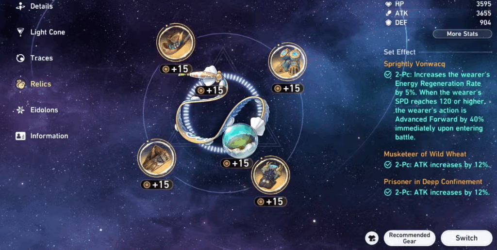 Best Relics and Planar Ornaments for Robin