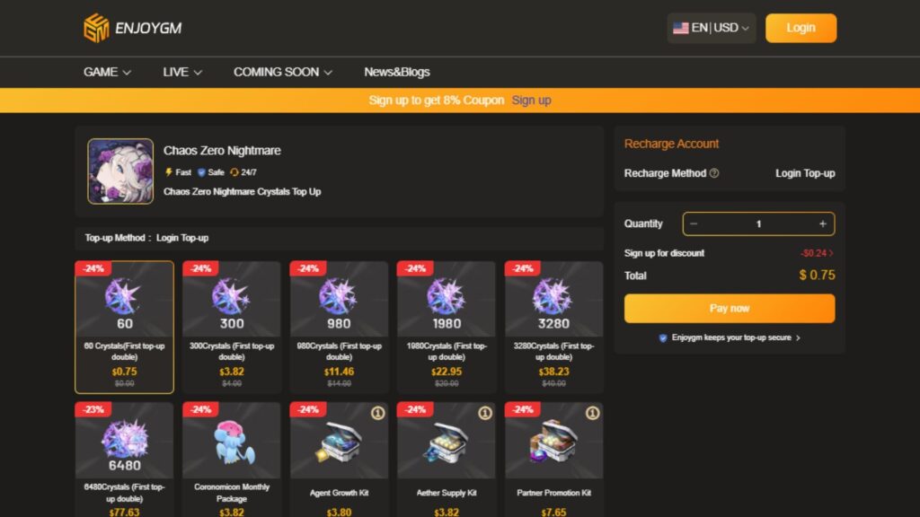 Enjoygm Chaos Zero Nightmare