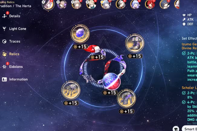 Relics and Planar Ornaments for The Herta