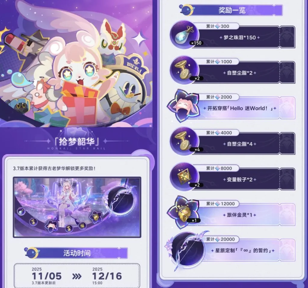 崩鐵 3.7 昔漣 2000 武器外觀 「∞的誓約」 來襲！含專屬待機動作與技能特效，氪佬狂喜收藏，平民勸退？詳解獲取規則與儲值方案！