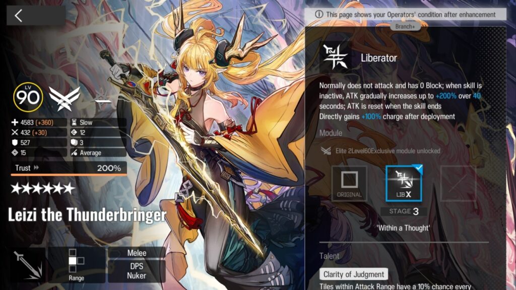 Arknights Leizi The Thunderbringer