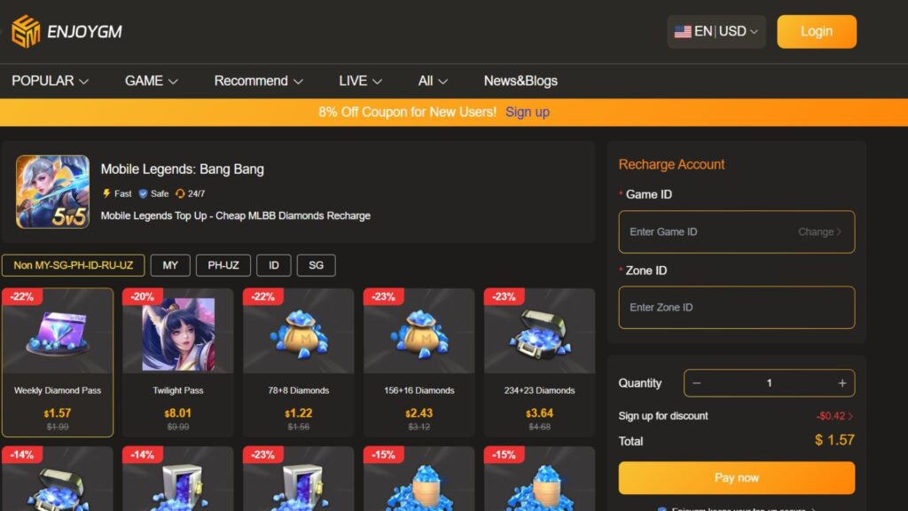 top up MLBB gameplay