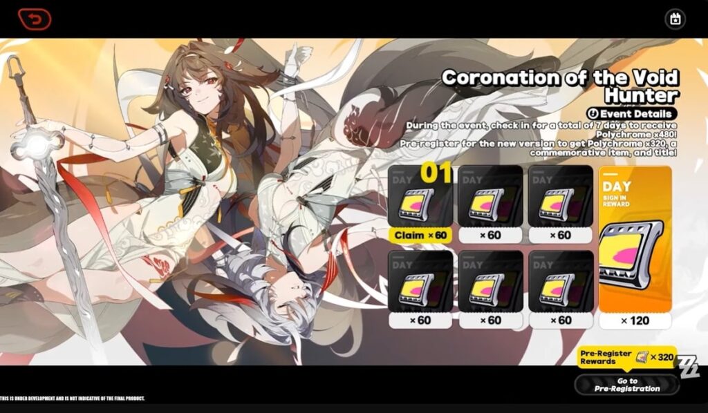 Zenless Zone Zero Version 2.5 Log In Rewards