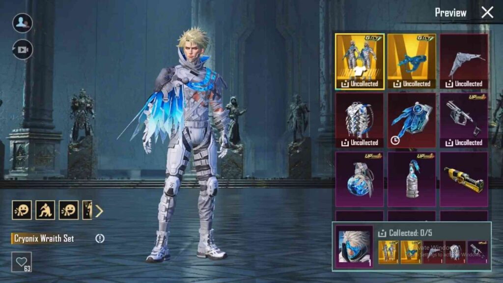 Matching Items in the Cryonix Wraith Lucky Spin