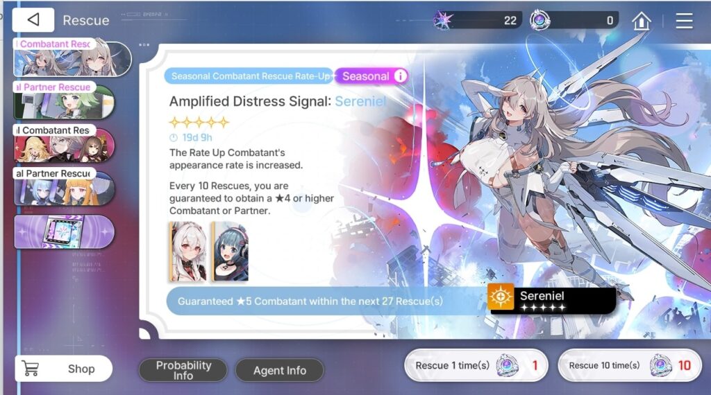 Chaos Zero Nightmare Sereniel Banner