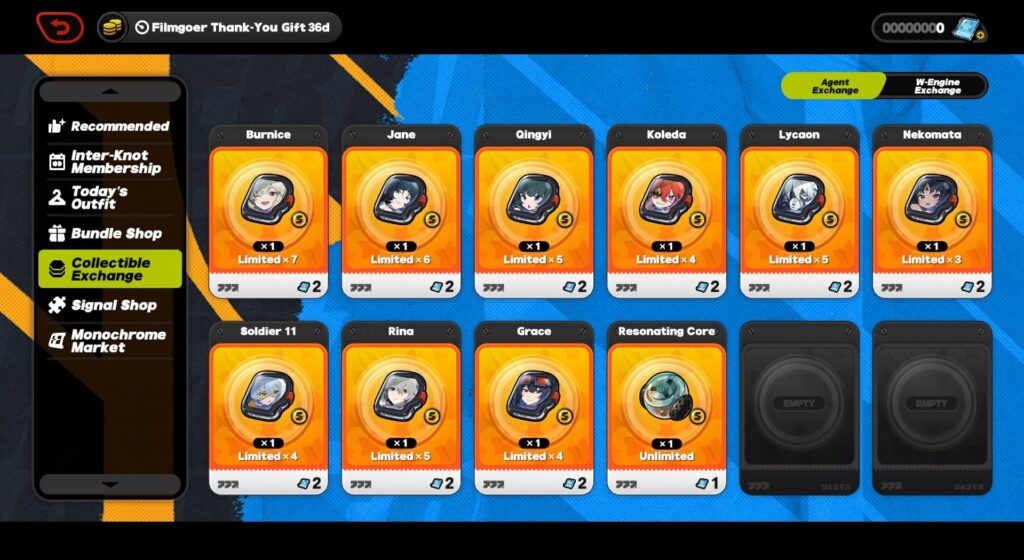 Zenless Zone Zero S Rank Shop
