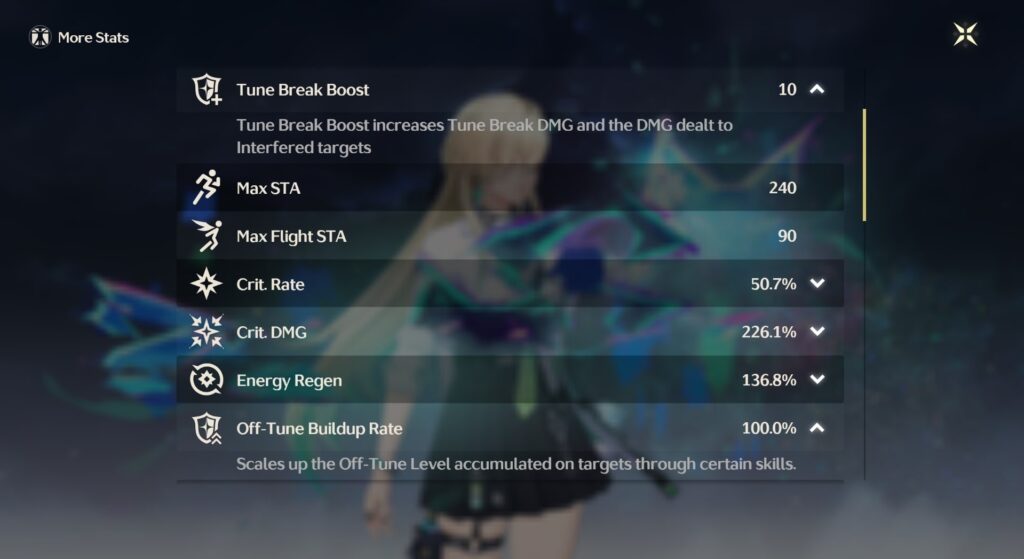 Wuthering Waves Tune Stats