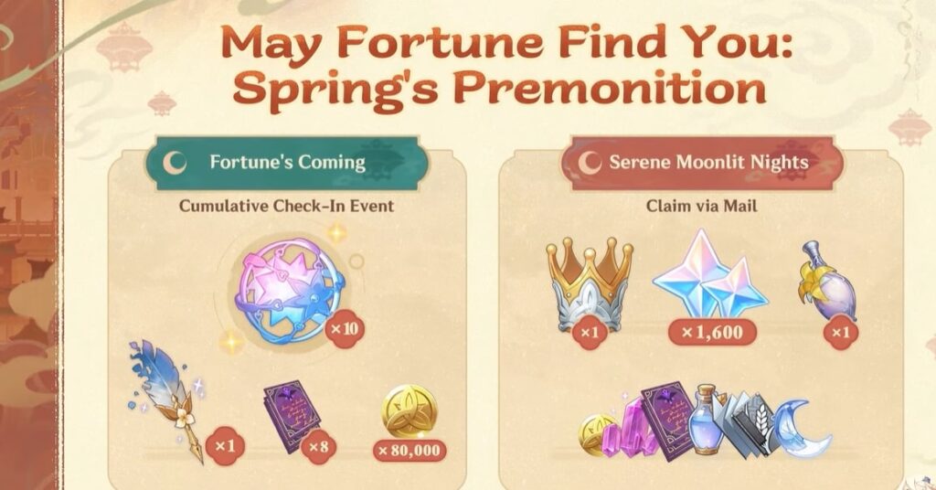 Genshin Impact Luna IV Log In Event