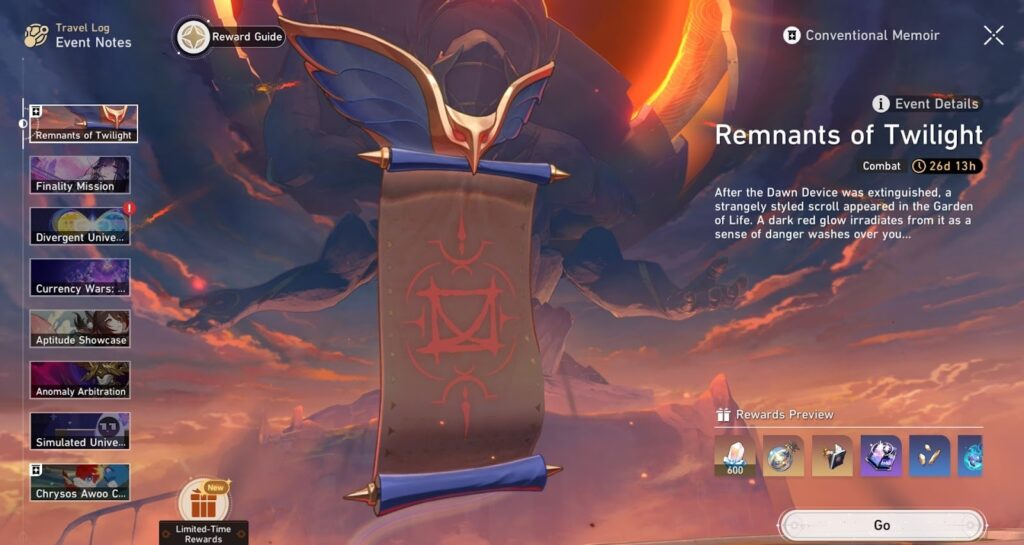 Honkai Star Rail 3.8 Remnants of Twilight Event