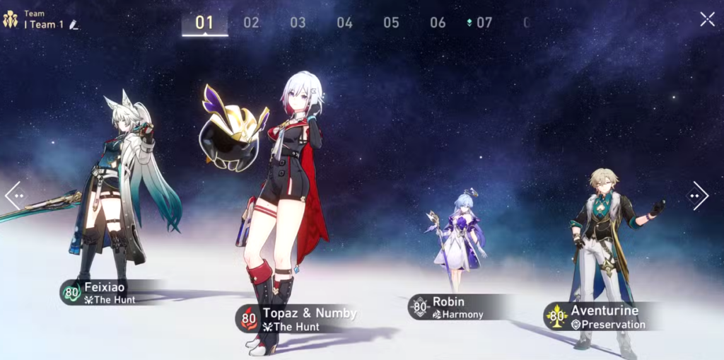 Feixiao + Topaz + Aventurine + Robin