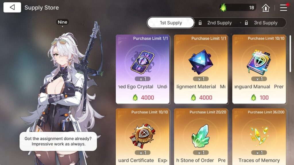 Chaos Zero Nightmare Seed of Karmic Fire Event Shop