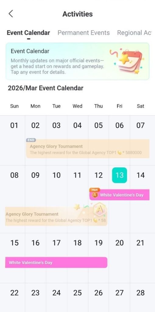 Bigo White Day Promotion Event Time and Duration