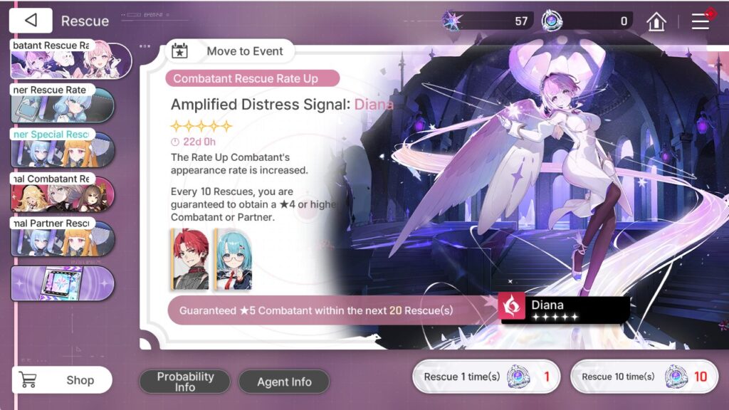 Chaos Zero Nightmare Diana Banner