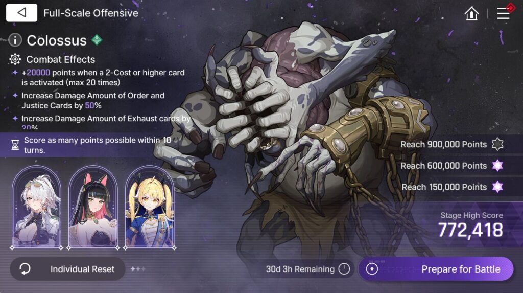 Chaos Zero Nightmare Fullscale Offensive Colossus