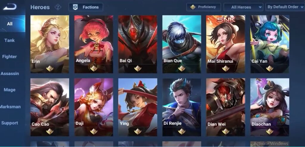 Quick Roles Comparison