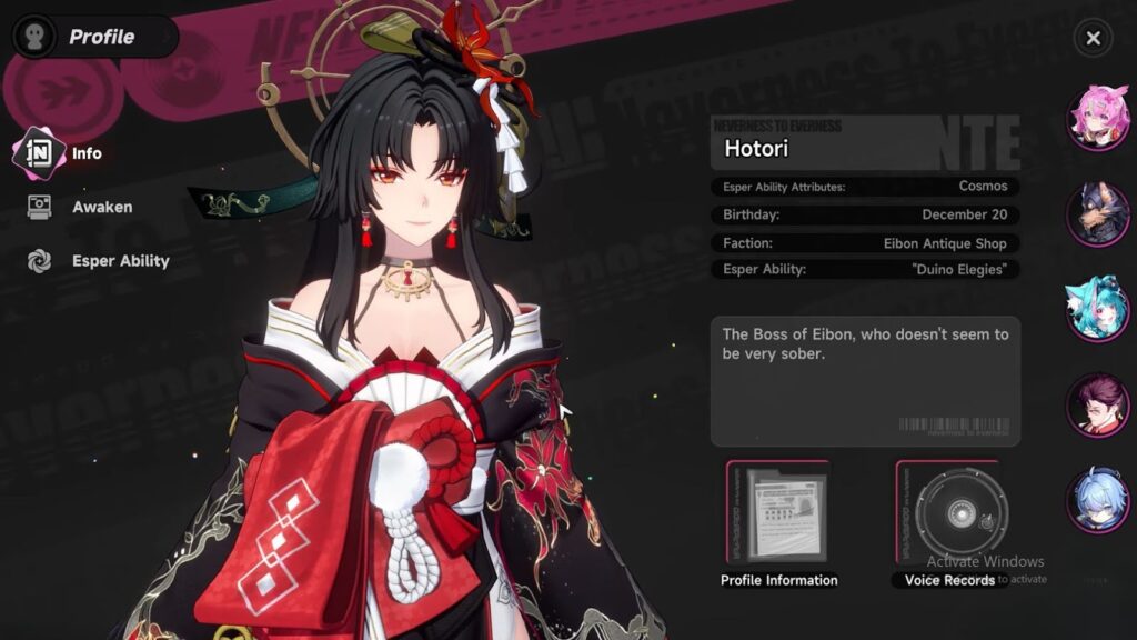 Neverness to Everness Hotori