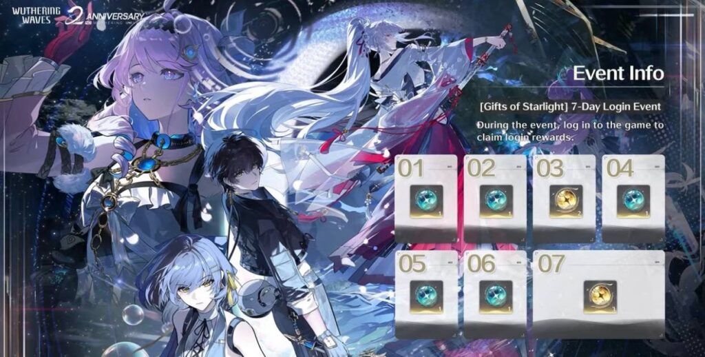 Wuthering Waves 3.3 Log In Rewards